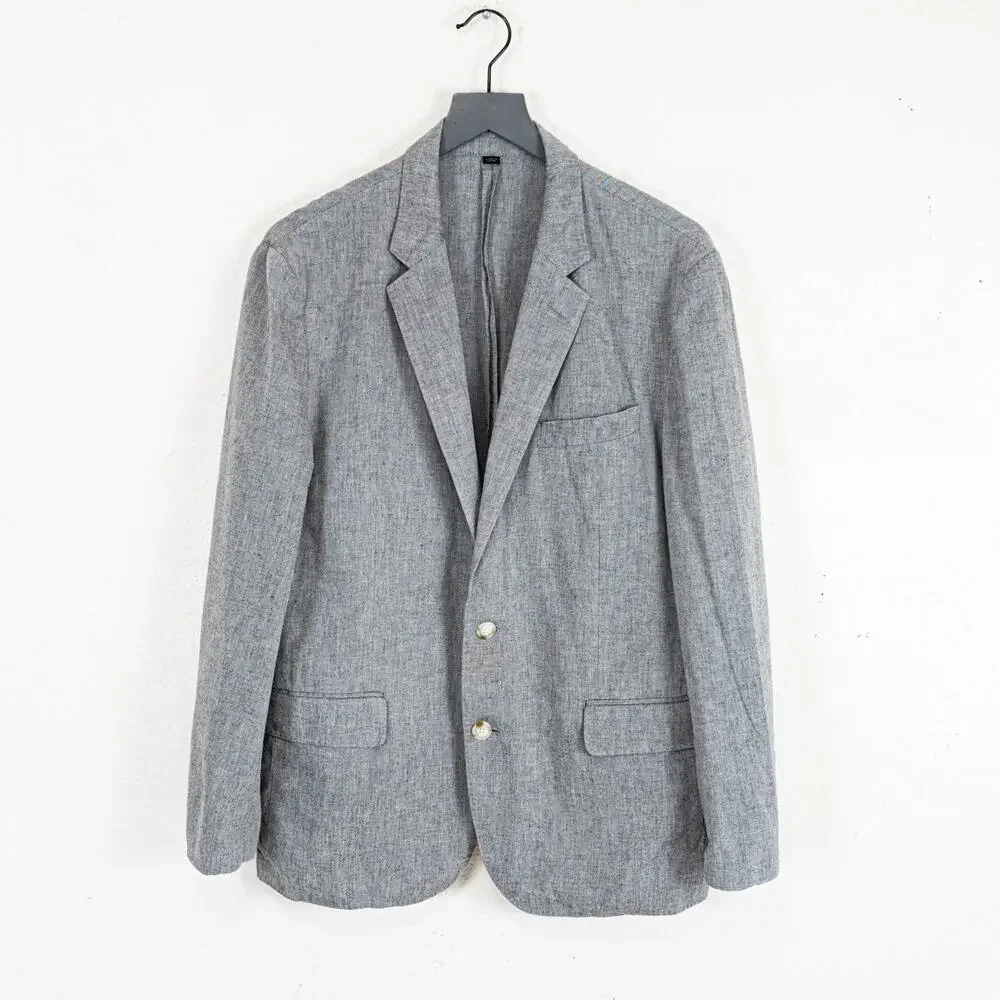J.Crew Ludlow Slim Unstructured suit Jacket SOMELOS Linen 42S